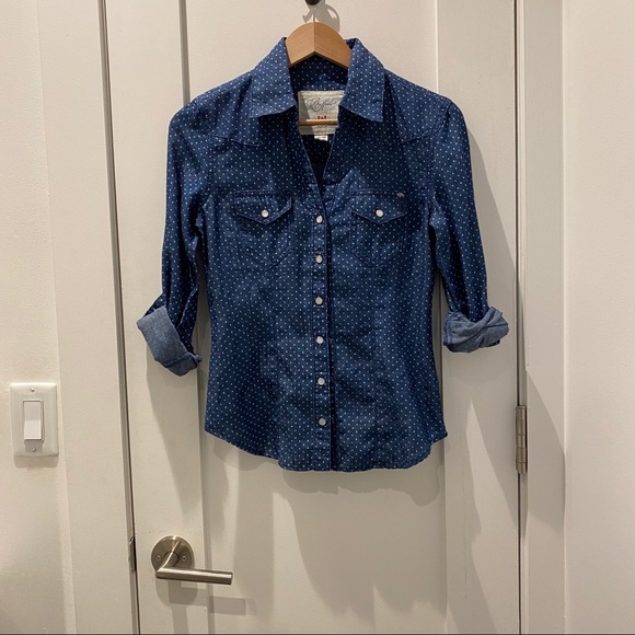 Buffalo By David Bitten Polka Dot Button Down - Picture 2 of 3